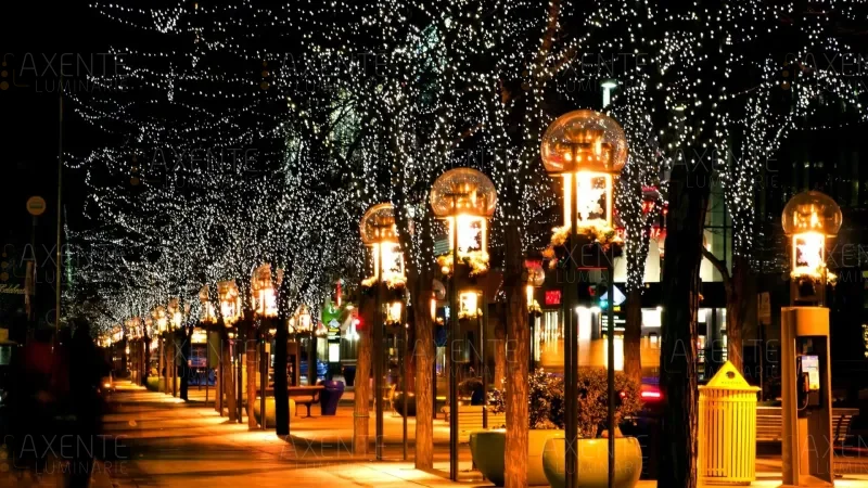 Decorazioni luminose per strade piazze e centri storici