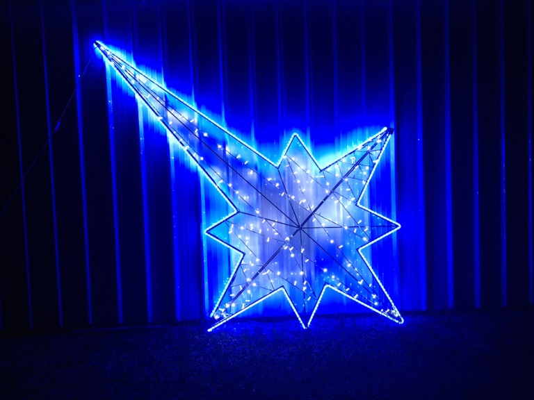 Stella 8 punte blu Coda lunga